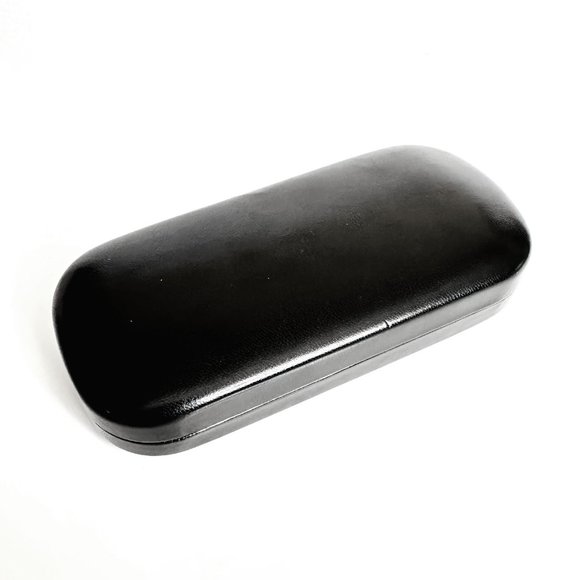 Black Leather Hard Case for Reading/Sun Glasses - Picture 2 of 3
